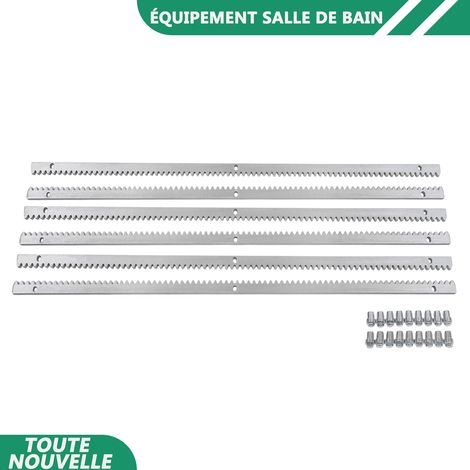 WAOBDLA 6-Pack automatique porte coulissante dents engrenage rack rail piste 1m / 3.28ft pour moteur porte coulissante (1/5)