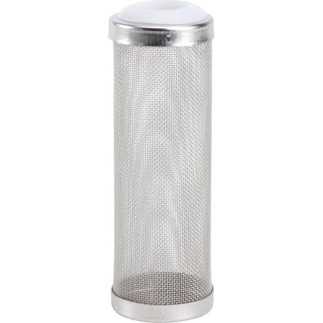 Couvercle de protection pour filtre d'aquarium à crevettes, en maille d'acier inoxydable, compatible avec les diffuseurs d'aquarium, cylindrique, vendu à l'unité. (1/3)