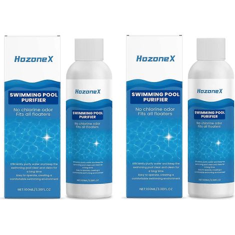 2 pièces1 à 5 unités de 100 ml de purificateur d'eau pour piscine, nettoyant à action rapide pour une eau cristalline et une baignade en toute sécurité, sans odeur (1/5)
