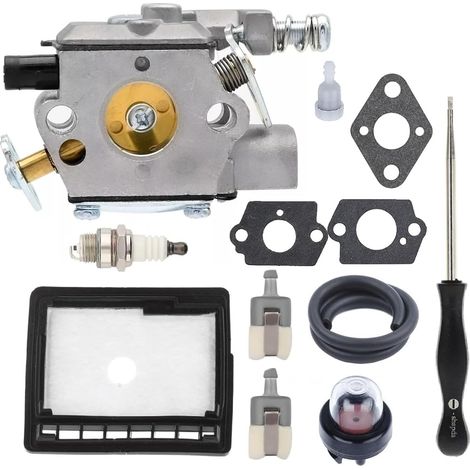 Hippotech Carburateur CS3000 pour Echo Tronçonneuse CS-300, CS-301, CS-305, CS-340, CS-3400, CS-346 Tronçonneuses Pièces de scie à gaz WT-402 WT-589A A021000231 A021000232 avec kit de Filtre à Air (1/4)