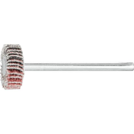 PFERD TOOLS Korund Fächerschleifer F Ø 15x5 mm Schaft-Ø 3 mm A60 für Feinschliff und Finish 10 Stk (1/4)