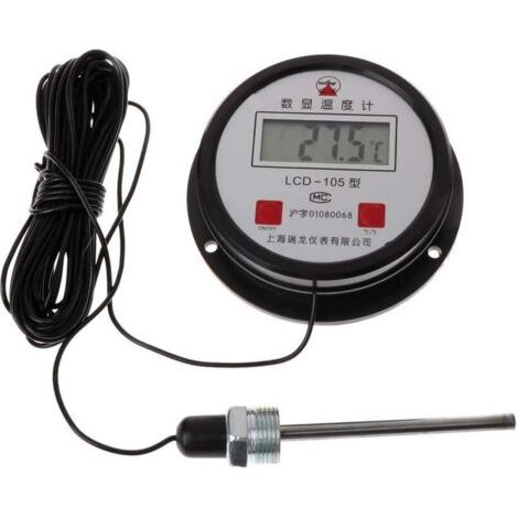 Thermomètre numérique industriel haute température avec sonde de 10 m