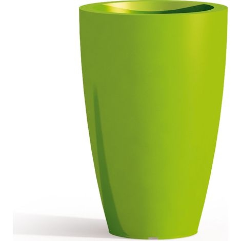 Pot rond en résine mod. Parodia Ø 33 cm h 50 vert (1/4)