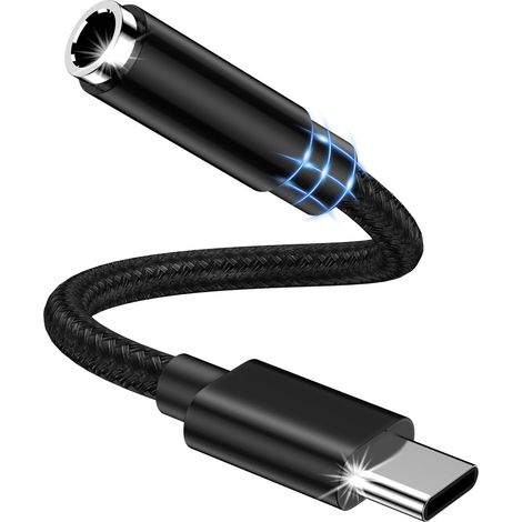 Adaptateur USB C Jack 3.5mm Type C vers AUX,Adaptateur Casque Prise Jack USB C Audio Cable pour iPhone 17 16 15 Pro Max,Samsung Galaxy S26 S25 S24 S23 S22 A56 A55 A26 A17 A16 A15,Google Pixel 9 8 (1/5)