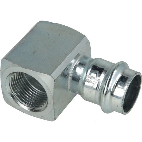 Raccord à sertir en acier C équerre 22 mm x 1/2’’ F/FF contour V