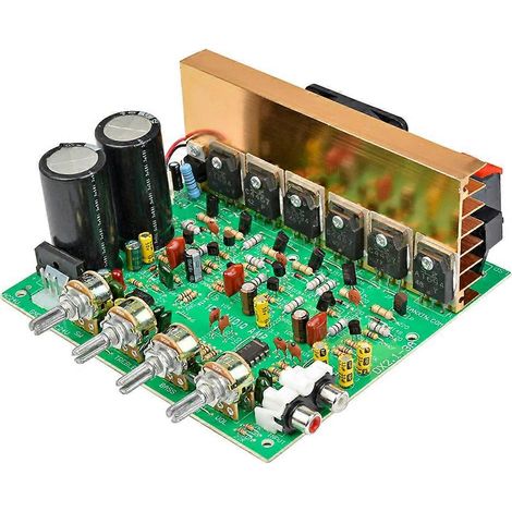 Carte d'amplification audio 2.1 canaux 240 W pour caisson de basses haute puissance (1/5)