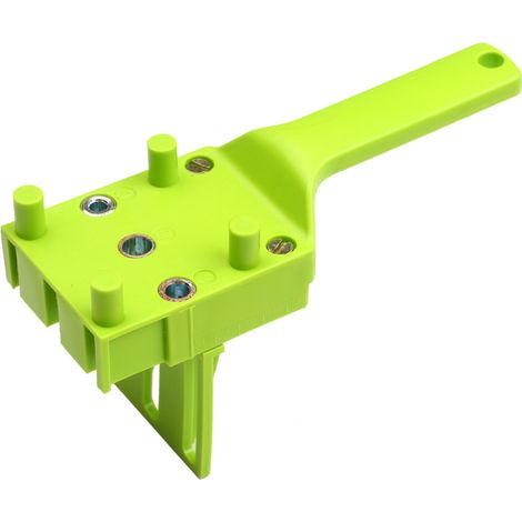 Gabarit cheville ABS vert – 6/8/10 mm – Poinçon trou – Guide métal – Assemblage bois – Manuel