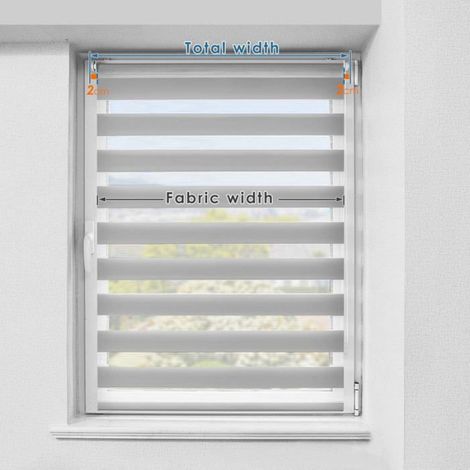 Store Enrouleur Jour Nuit - Polyester - 45 cm x 120 cm - Sans Perçage - Bureau Salon Chambre - 1 Unite (1/5)