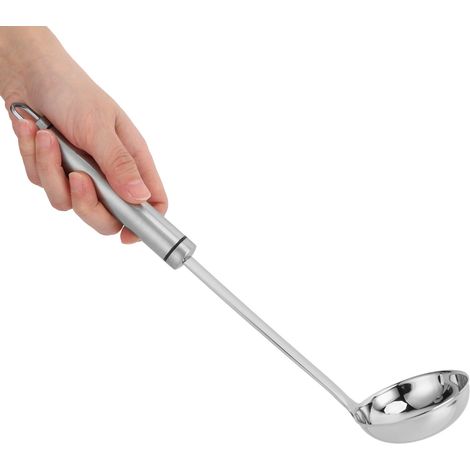 Louche à Soupe en Acier Inoxydable 304 avec Manche Long, Cuillère de Cuisine Multifonctionnelle pour Service