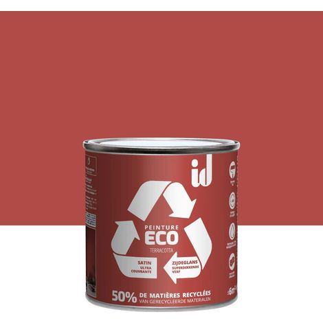 Pintura para paredes/techos color terracota ID Eco satinada 0,5 l ID