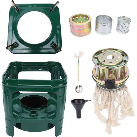 Réchaud à pétrole à 8 mèches, chauffage de camping portable, idéal pour la cuisine en plein air, les pique-niques, la randonnée et la pêche. (1/5)