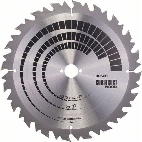 Bosch PRO Wood Kreissägeblatt, 315 x 3,2 x 30 mm, T20