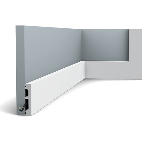 Carton complet de 62.1 mètres linéaires plinthes multifonctionnelles DX157-2300 - L 230 x H 6,6 x L 1,3 cm - ORAC DECOR (1/2)