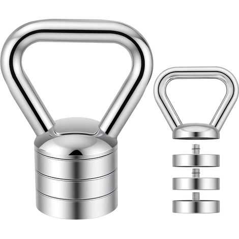 Set de Kettlebell 4-en-1, Kettlebell en acier ajustable, Kettlebell avec plage de poids ajustable 3/5/8/10 kg, Kettleball pour l'entraînement complet du corps et l'entraînement en force à la maison ou (1/5)