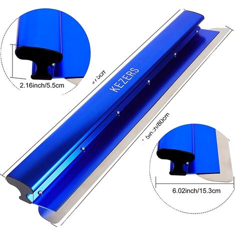 Spatule à lisser pour plaques de plâtre, lame flexible, construction en aluminium, 32inch 80cm (1/2)