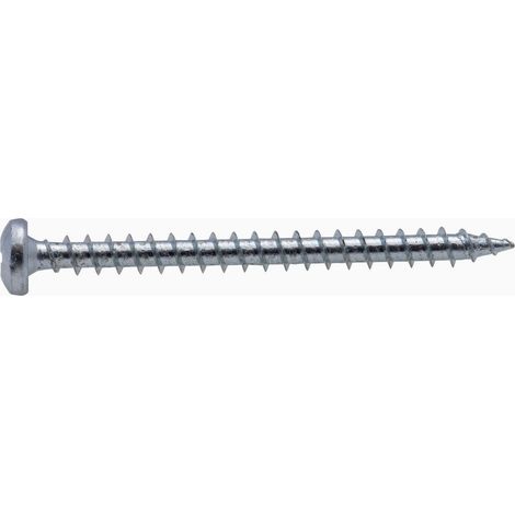 Vis agglo tête ronde PZ zinguée cruciforme Viswood 5x50 mm (lot de 6 vis)
