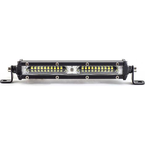 Barre LED puissante 18,6 cm 54 W monorangée 18 LED ultra‑mince projecteur/lampe halogène 12 V/24 V pour voiture, quad, jeep