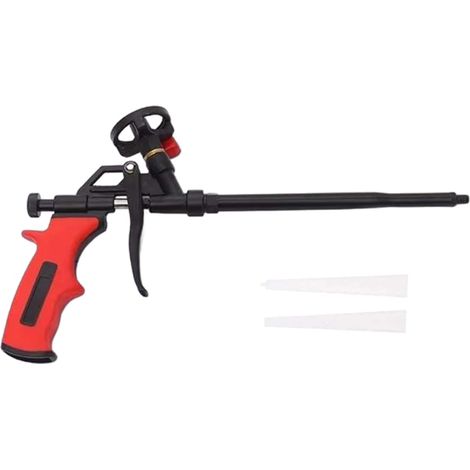 Pistolet à Mousse Polyuréthane Anti-adhérent, Applicateur Sans Nettoyage, Rouge et Noir (1/5)