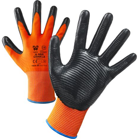 Gants de sécurité Neri 16 NBR Crinkle orange - 10 (XL)