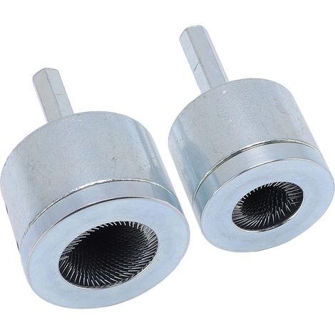Lot de 2 brosses de nettoyage pour tuyaux en cuivre (1/2 et 3/4 pouce) pour perceuse électrique, destinées aux plombiers professionnels et à un usage industriel (15 mm et 22 mm). (1/5)