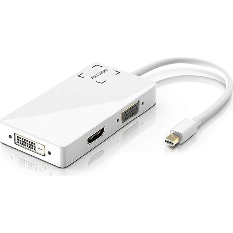 Adaptateur convertisseur Mini DP DisplayPort vers VGA/DVI/HDMI 3 en 1 (1/5)