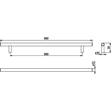 Garde-corps RE29, acier inoxydable, 800 mm