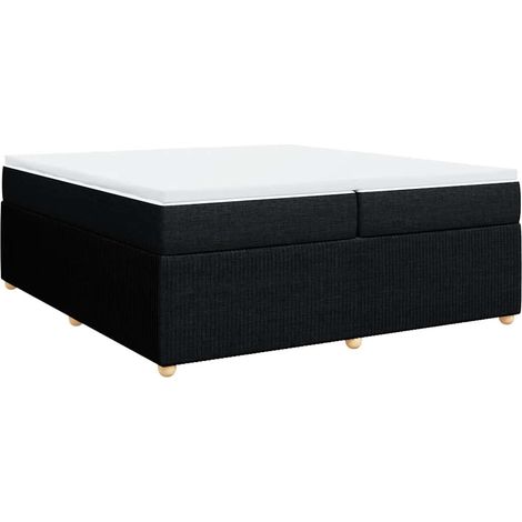 Maison Exclusive - Giroletto a Molle con Materasso Nero 200x200 cm in Tessuto (1/5)
