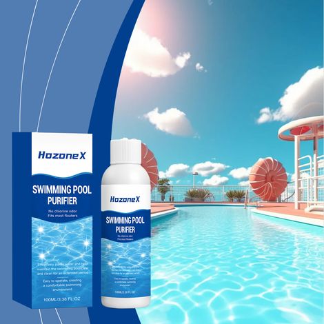 Schwimmbadwasserreiniger, Poolwasserklärer, Flockungsmittel, Sedimentationsmittel, entfernt Trübstoffe, Haushalts-Schwimmbadwasserreiniger – 100 ml -- BIEMMEDUE (1/5)