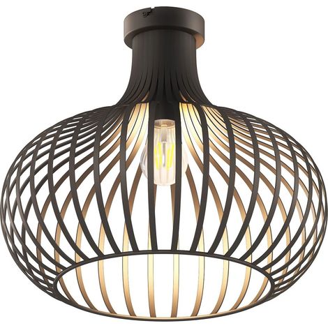 Globo - plafón - MATEO - marrón - metal - Ø 40cm - E27 -