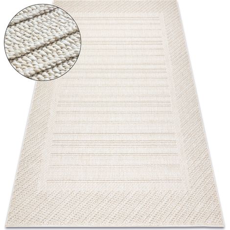Carpet JERSEY 19261 cream - Frame, structural, loop BOHO  beige 240x330 cm