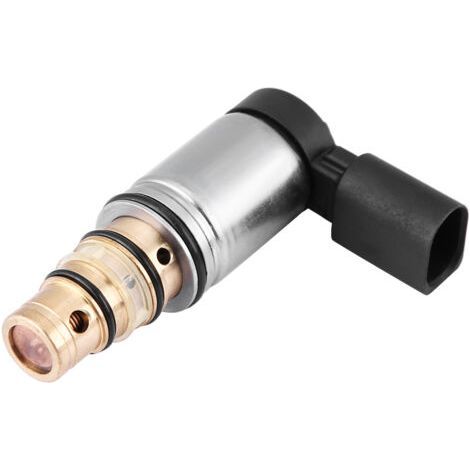 Elettrovalvola per compressore climatizzatore, argento antiusura 1K0820803E, plastica e metallo per auto (1/5)