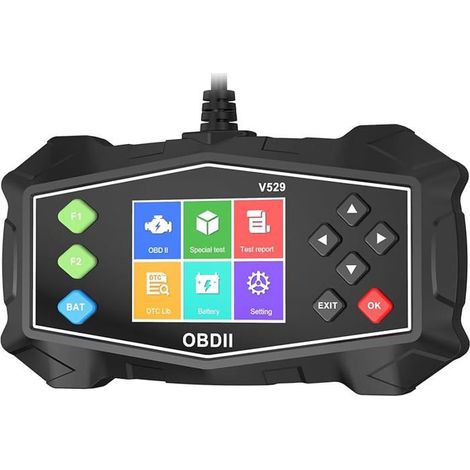 V529 Valise de Diagnostic auto OBD2, Lecteur de code d'Erreur moteur OBDII, en Français (1/4)