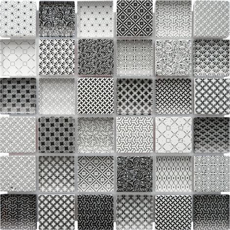 MOSAIQUE ARGOS NOIR 1 PLAQUE 30 X 30 CM CASA LINEA