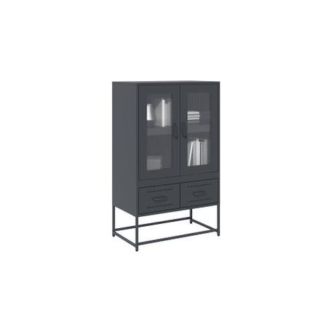 Buffet haut anthracite 68x39x111,5 acier (1/5)