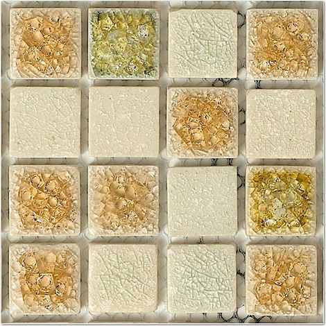 20pcs Stickers De Carrelage Mural, 10x10cm Autocollant Tanche Et Auto-adhsif,  Pour La Dcoration Intrieure (1/5)