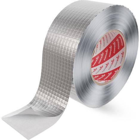 Ruban Adhésif Aluminium (50m x 48mm) Renforcé par Fibre de Verre pour Isolation & Tuyauteries, Résistant à la Chaleur & Barrière contre Vapeur (1/3)