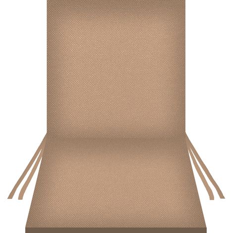 Cojín impermeable para silla TIP con respaldo de 80x40 cm, color capuchino. (1/5)