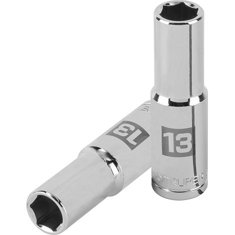 Llave vaso hexagonal larga, cuadro 1/2" - 13 mm