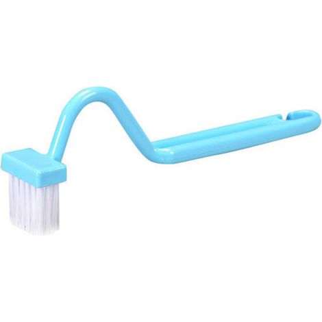 Brosse de toilette en forme de V, 10 pièces, brosse de nettoyage incurvée en plastique pour toilettes, cuisine, évier, salle de bains（bleu）