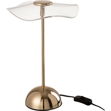 Lampe à Poser Fleur à LED en Métal "Lela" 31cm Or (1/5)