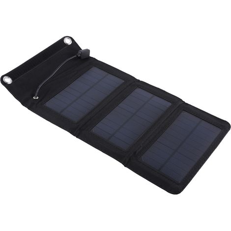 Panneau Solaire Pliable - 5 W - 5 V - Étanche - Pour Chargeur Externe USB - Extérieur - 1 Pièce (1/5)