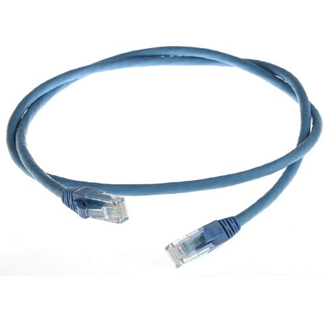 Câble cat 6 Avec connecteur / , U/UTP, gaine LSZH Bleu, 1m ( Prix pour 1 )