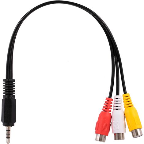 Cable adaptador AV de 3,5 mm a 3 RCA macho - Cable de conexión para TV (1/5)