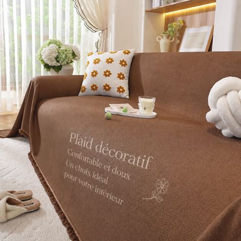 Housse jeté de canapé velours teddy imperméable brun moka 180300cm 180 300cm réf 1312 30 × 30 × 8 cm 1,4 kg – Livraison gratuite