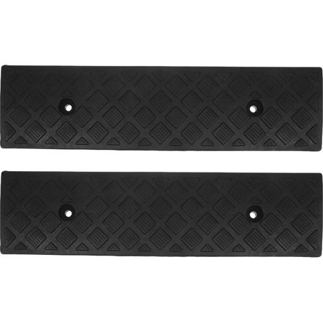 2pcs Rampes de Voiture Robustes en Caoutchouc Noir, Antidérapantes et Connectables, pour Chargement Moto et Seuils de Trottoir (1/5)
