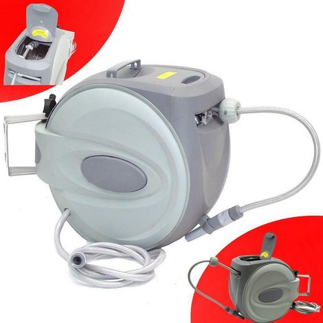 05026 automatischer Schlauchaufroller 20m Wasserschlauch Schlauchtrommel Garten (1/5)