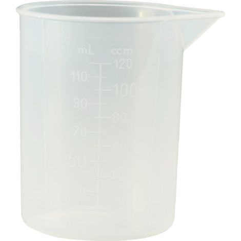 Gobelet gradué sans poignée 120 ml transparent (1/2)