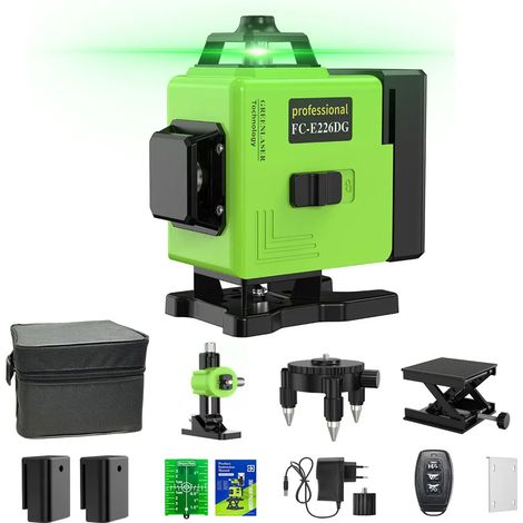 Niveau Laser 4D 16 Lignes Vert avec Affichage Numérique (1/5)