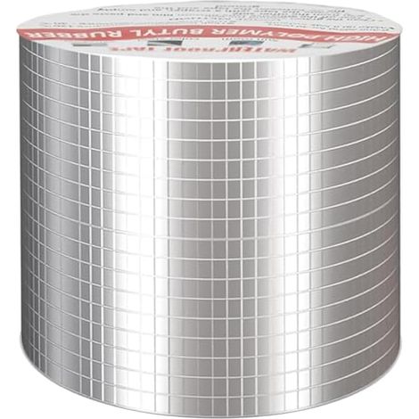 ruban de papier d'aluminium en caoutchouc butyle, ruban super étanche, pour fuite de toit, fissure de surface (1mm10cm5m) (1/2)