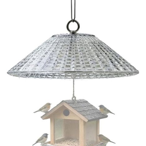 Housse de protection transparente pour mangeoire à oiseaux, étanche et anti-écureuil, 29 x 29 x 8 cm, pour jardin, terrasse et mangeoire (1/5)